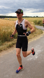 Dieter Bauer beim Moret-Triathlon